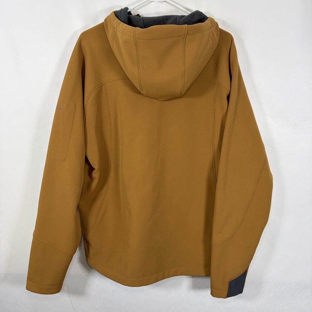 Eastern Mountain Sports Full Zip Fleece Lined Hooded Jacket Mens Large Brown - Picture 12 of 15